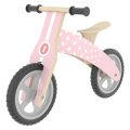 8" Inch Wooden Natural Color Girl Mini Wood Kids Balance Bike